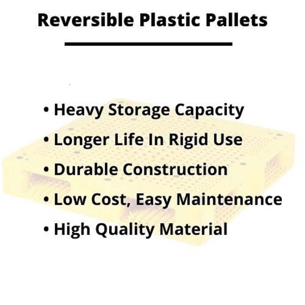 Sip-m24-1311rh Reversible Hdpe Flat Pallets - Dimension (L*w*h): 1300 X 1100 X 160 Millimeter (Mm)