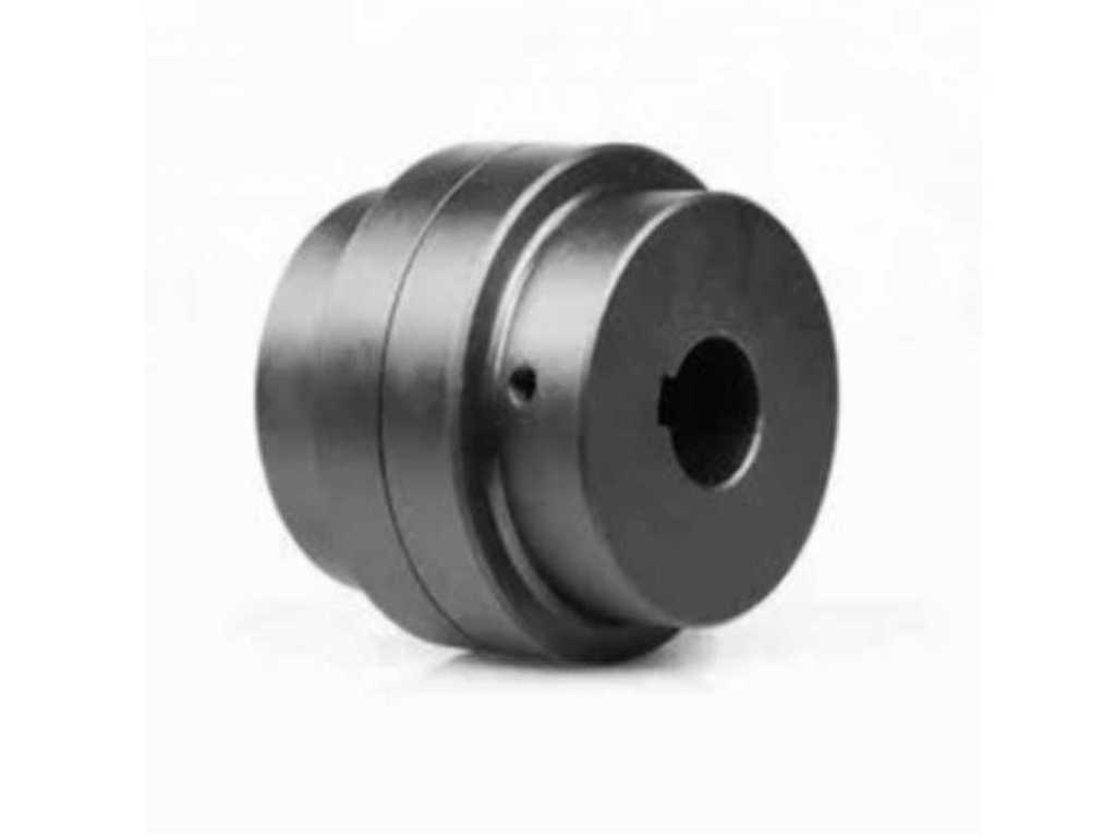 Hrc Coupling - Pilot Bore Or Finished Bore, Round Shape | Powder Coated Black With Blacking Surface Treatment