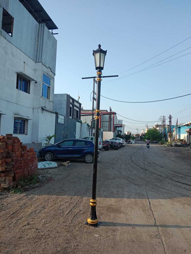3 Meter Decorative Post Top Lamp Light Pole - Cast Iron & Cast Aluminum, Multi-color Options, Oxidization Resistance & Hurricane Wind Strength