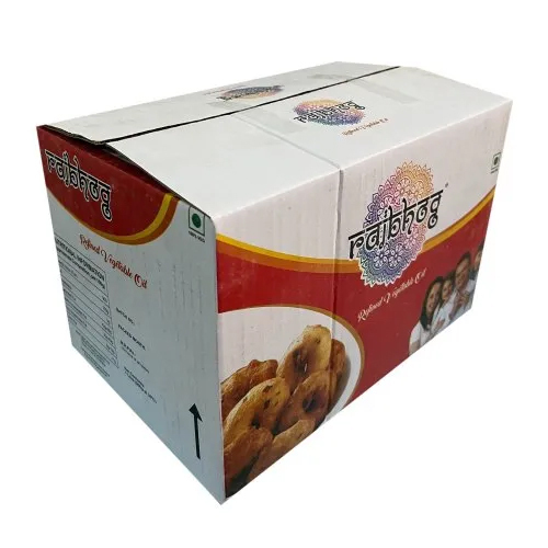 Color Printed Corrugated Box - 13x8x6 Inches, Multi Color 2 Ply Biodegradable Virgin Kraft Paper, Custom Size & Shape Options, Moisture Resistant