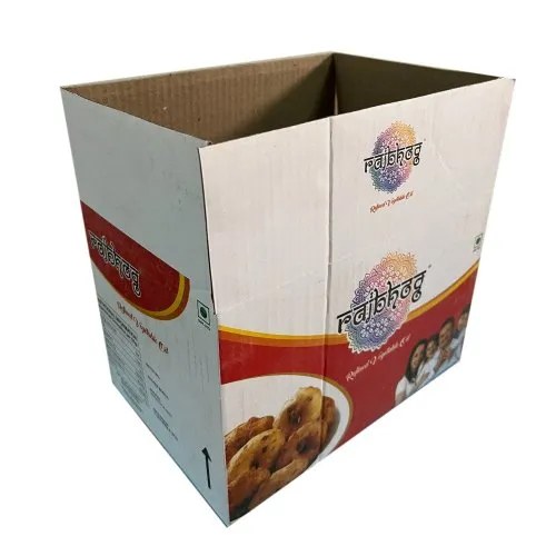 Color Printed Corrugated Box - 13x8x6 Inches, Multi Color 2 Ply Biodegradable Virgin Kraft Paper, Custom Size & Shape Options, Moisture Resistant