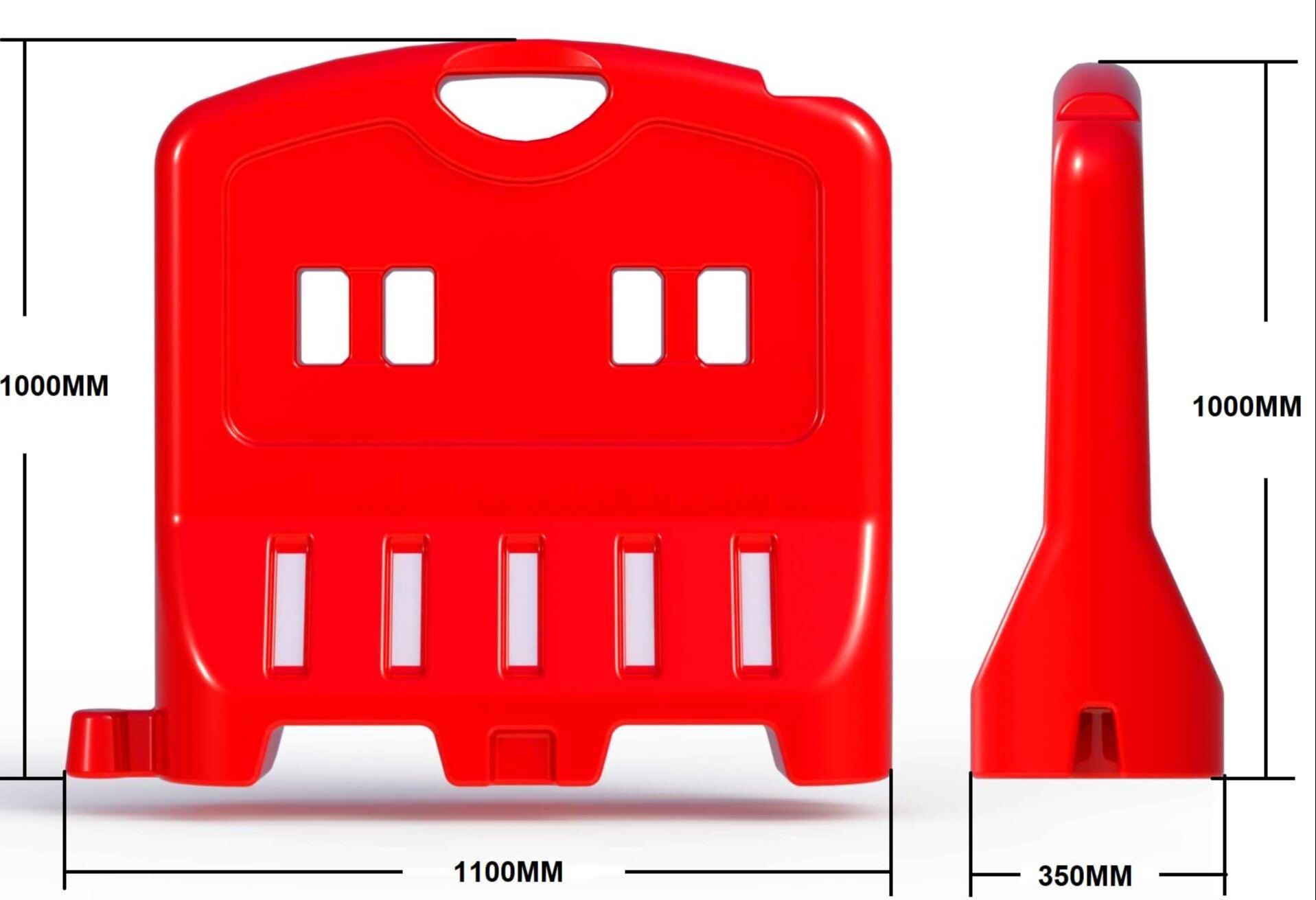 1 Mtr Road Safety Barricade - Color: Red/ Yellow