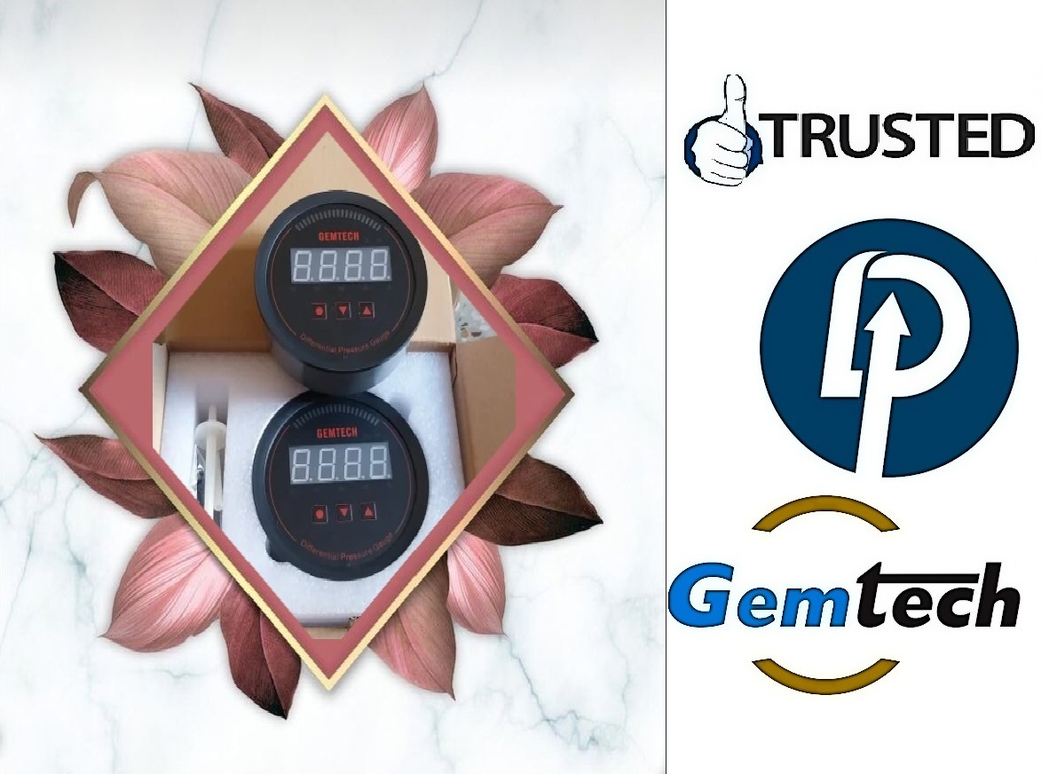 Gemtech Series 3000 Digital Pressure Gauge Range 0 To 8.000 Inch W.c.