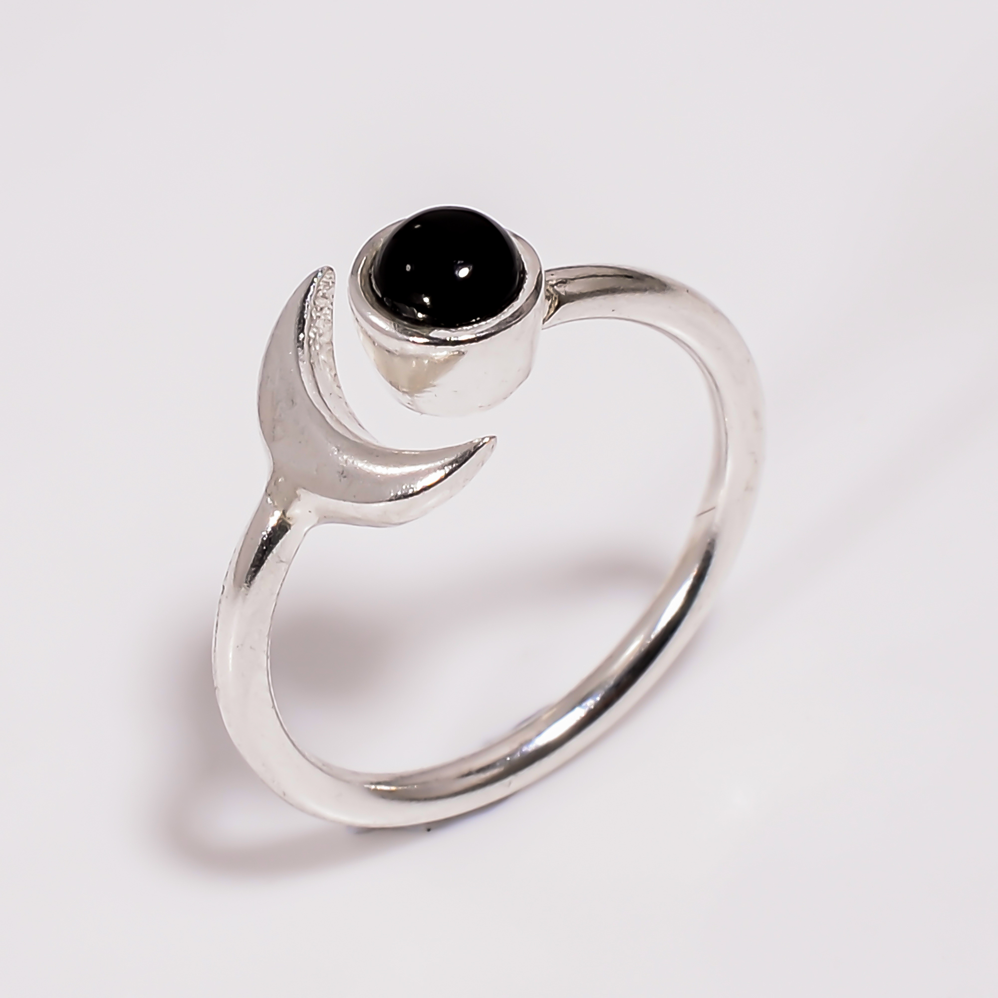 Half Moon Rings 925 Sterling Silver