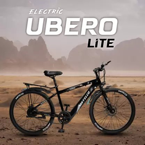 Matelco Ubero Lite - Steel Frame, 26 Inches Size, Single Speed Design | 24 Kg Weight, Male-friendly Electric Cycle