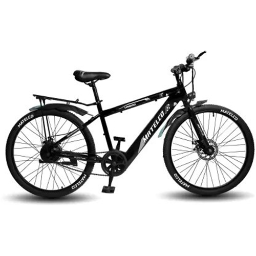 Matelco Ubero Lite - Steel Frame, 26 Inches Size, Single Speed Design | 24 Kg Weight, Male-friendly Electric Cycle