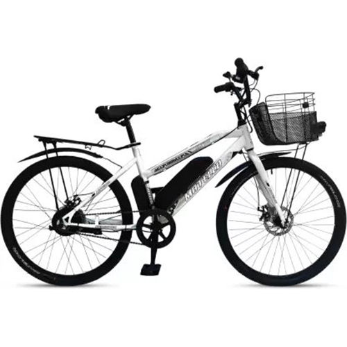 Matelco Unisex Fea26 White Single Speed 26 Inches 27 Gear Lithium-ion (Li-ion) Electric Cycle - Gender: Male