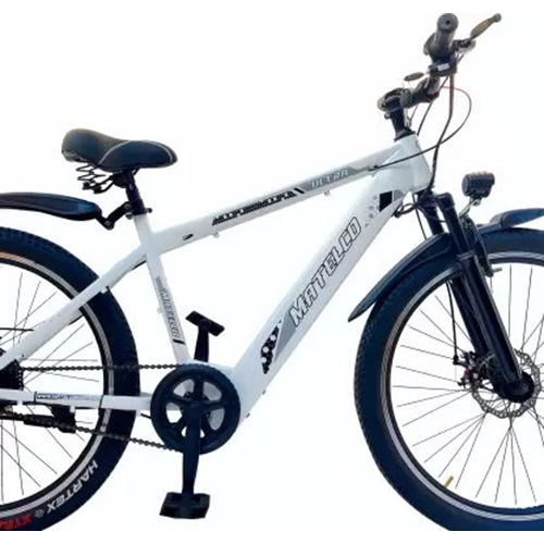 Matelco Ubero Ea26 White 26 Inches Single Speed Lithium-ion (Li-ion) Electric Cycle - Gender: Male