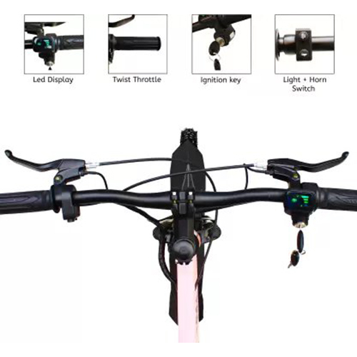 Matelco Ultra Ea26 Pink 26 Inches Single Speed Lithium-ion (Li-ion) Electric Cycle Gender: Female