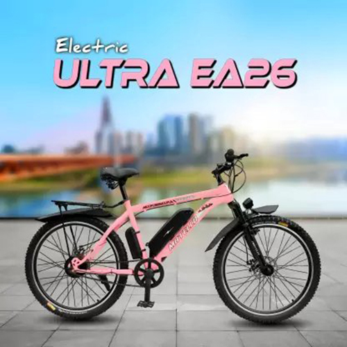 Matelco Ultra Ea26 Pink 26 Inches Single Speed Lithium-ion (Li-ion) Electric Cycle Gender: Female