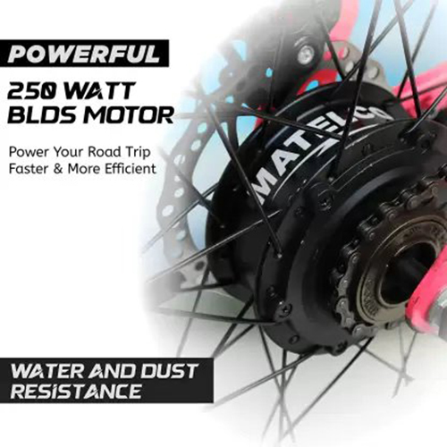 Matelco Ultra Ea26 Pink 26 Inches Single Speed Lithium-ion (Li-ion) Electric Cycle Gender: Female