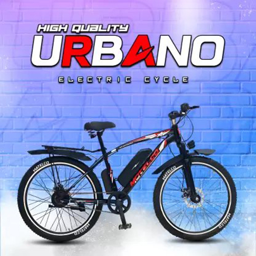 Matelco Urbano Electric Bicycle 26 Inch With Double Disc Breakes (Black) 26 T Mountain Cycle - Gender: Male