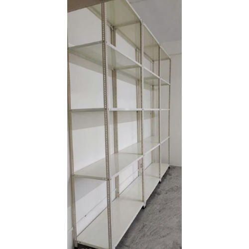 MR561 MS Rack - Mild Steel Rectangular Storage Rack | White Color for Industrial & Commercial Usage