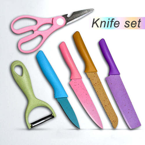 Corrugated 6pc Kitchen Knife Set Professional Box Knife Set 6 Piece Forged Kitchen Knives With Box (2948)