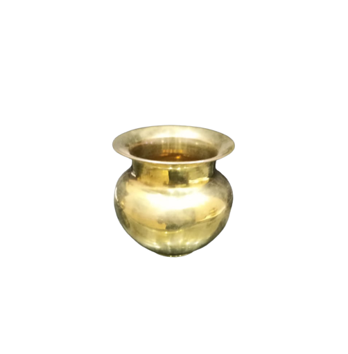 Brass Pooja Lota - Brass, Customize Size, Gold Finish | Chemical Resistant, Durable, Easy To Clean, Lightweight, Fireproof, Hygienic, Rust Proof