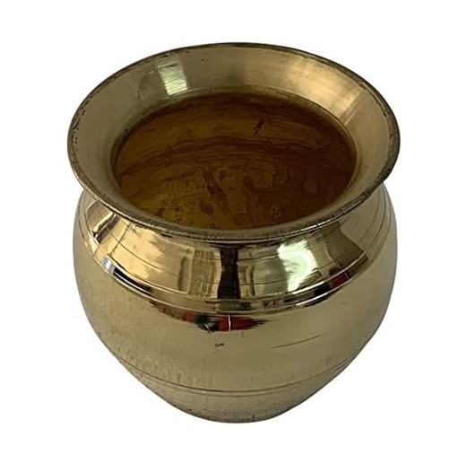 Brass Pooja Lota - Brass, Customize Size, Gold Finish | Chemical Resistant, Durable, Easy To Clean, Lightweight, Fireproof, Hygienic, Rust Proof