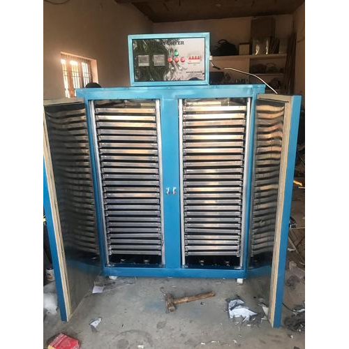Hot Air Tray Dryer - Steel Material, Different Size Options, Blue Color | Industrial Grade, 220-440 Voltage Efficiency
