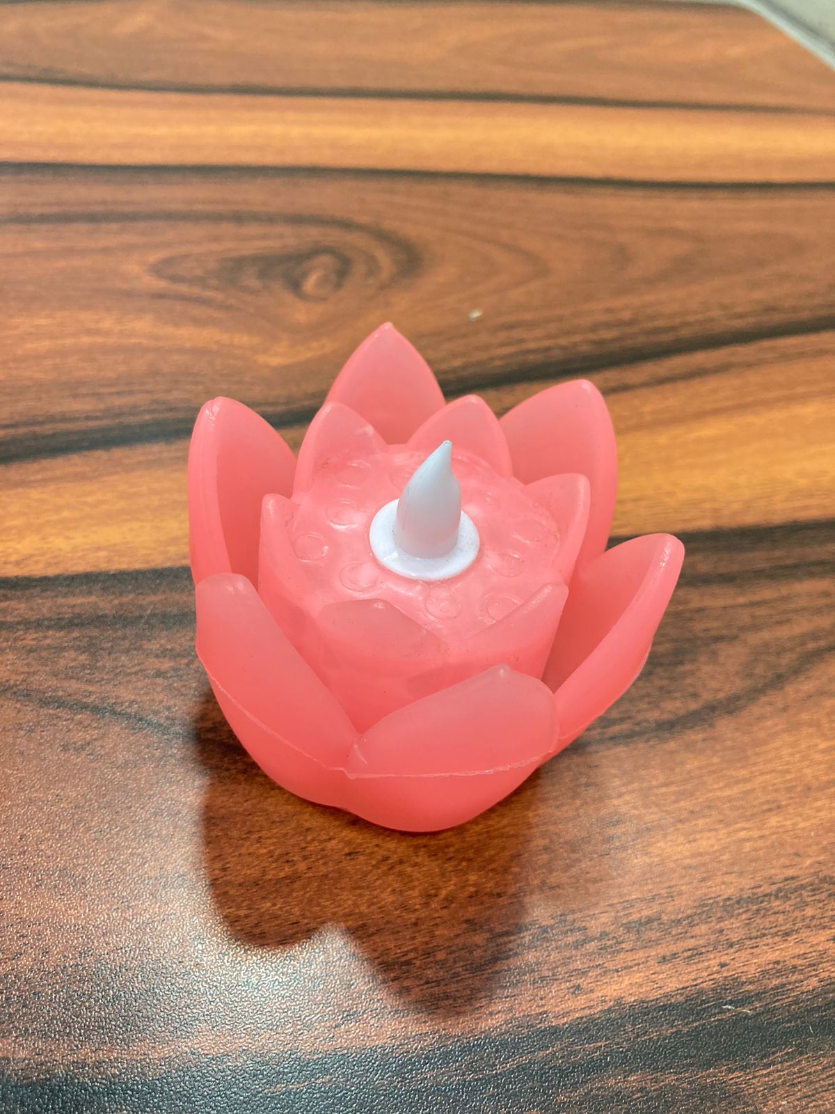 Led Flower Light - Plastic Material | Pack Of 3 Safe Pink Led Lights For Kid-friendly Diwali And Holiday Decor
