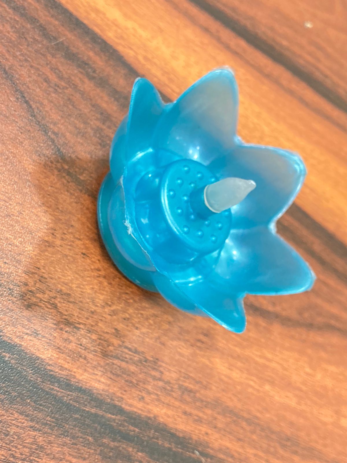 Flower Led Mini Light - Plastic, Pack Of 3 | Blue Color, White Light, Button Cell Operated, Perfect For Diwali, Home & Festive Decor