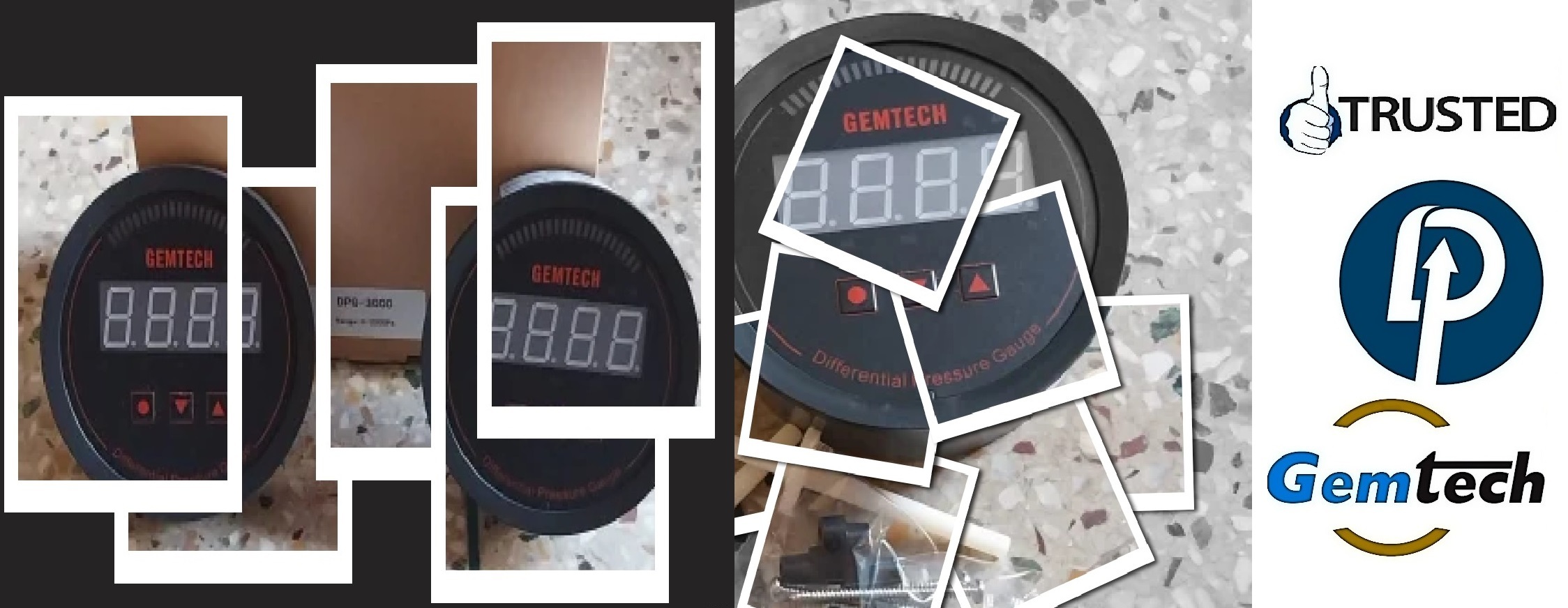 Gemtech Series 3000 Digital Pressure Gauge Range 0 To 0.600 Mbar
