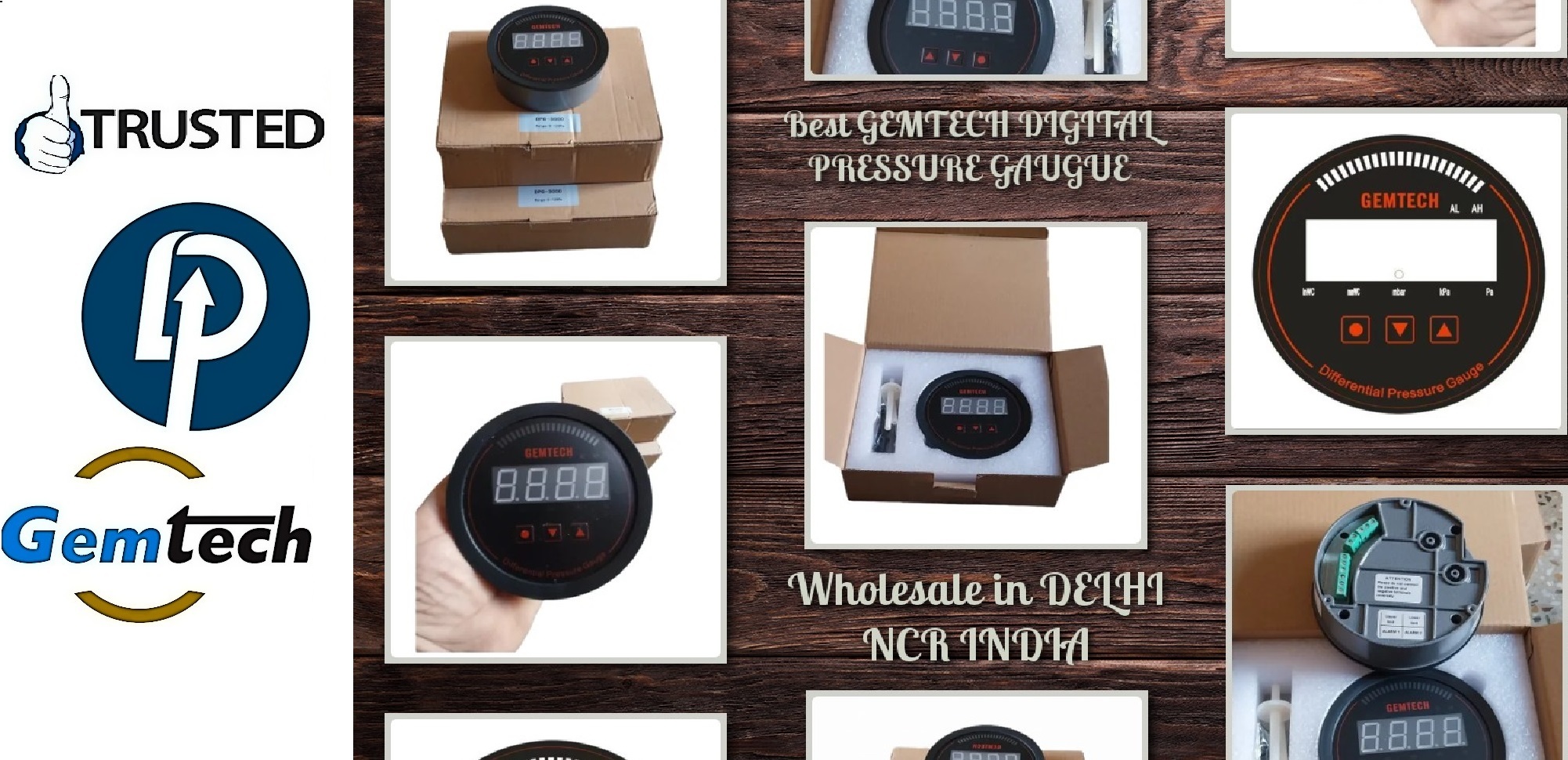 Gemtech Series 3000 Digital Pressure Gauge Range 0 To 2.500 Mbar - Accuracy: +-1 % %