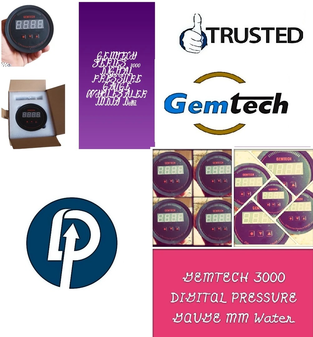 Gemtech Series 3000 Digital Pressure Gauge Range 0 To 2.500 Mbar - Accuracy: +-1 % %