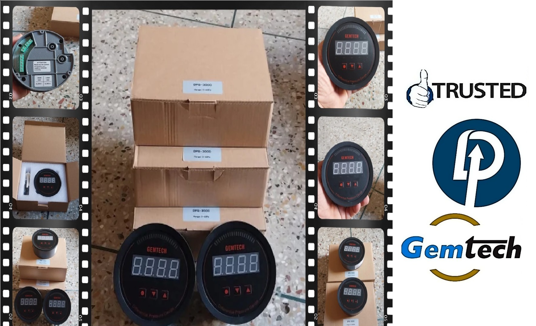 Gemtech Series 3000 Digital Pressure Gauge Range 0 To 2.500 Mbar - Accuracy: +-1 % %