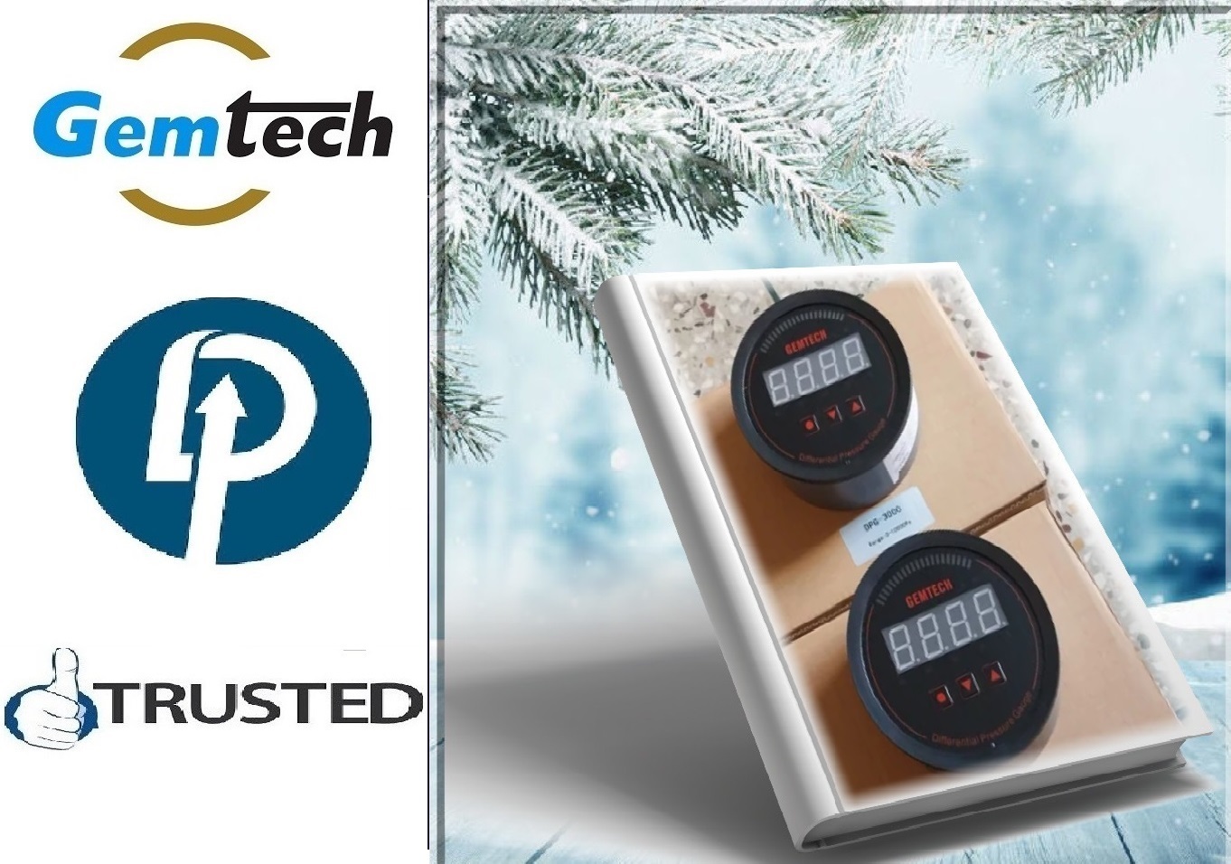 Gemtech Series 3000 Digital Pressure Gauge Range 0 To 5.000 Mbar