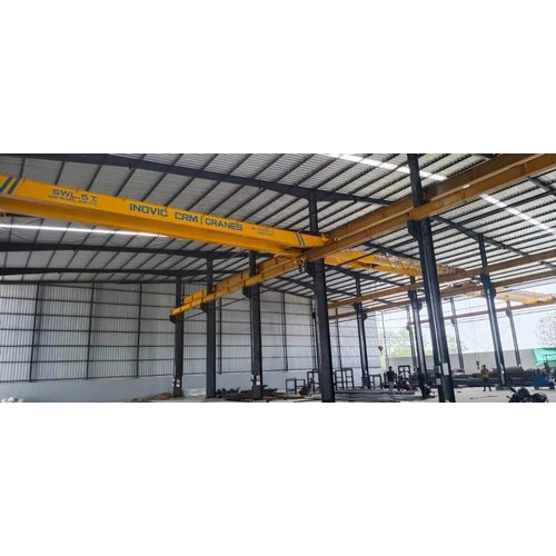 Single Girder EOT Crane - 10-15 Ton Loading Capacity, 20-30 Span Length, Yellow Color, Emergency Stop, Cabin Control - New with 1 Year Warranty