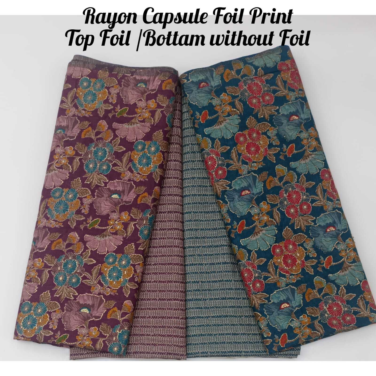 Rayon Capsule Foil Print Top Foil