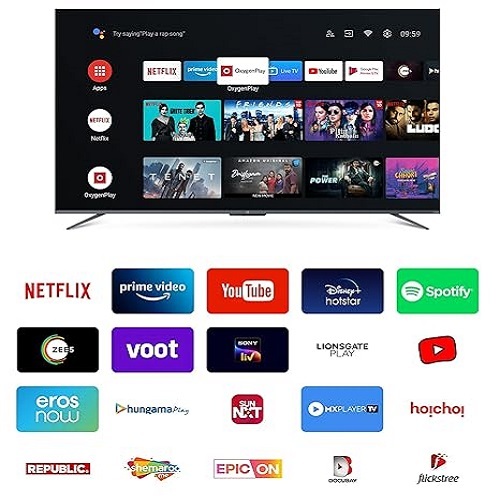 Oneplus 65 U Series 4k Led Smart Tv - 163.8 Cm, Black | 60hz Refresh Rate, 3 Hdmi Ports, Dolby Audio, Android Tv