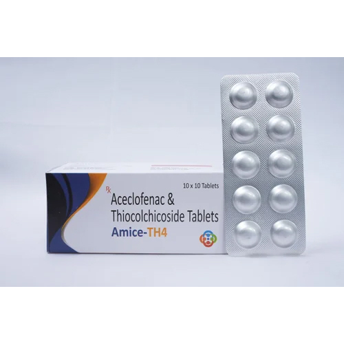 Amice - Aceclofenac & Thiochicoside 4 Mg Tablets | Dosage As Directed By Physician, Cool & Dry Storage
