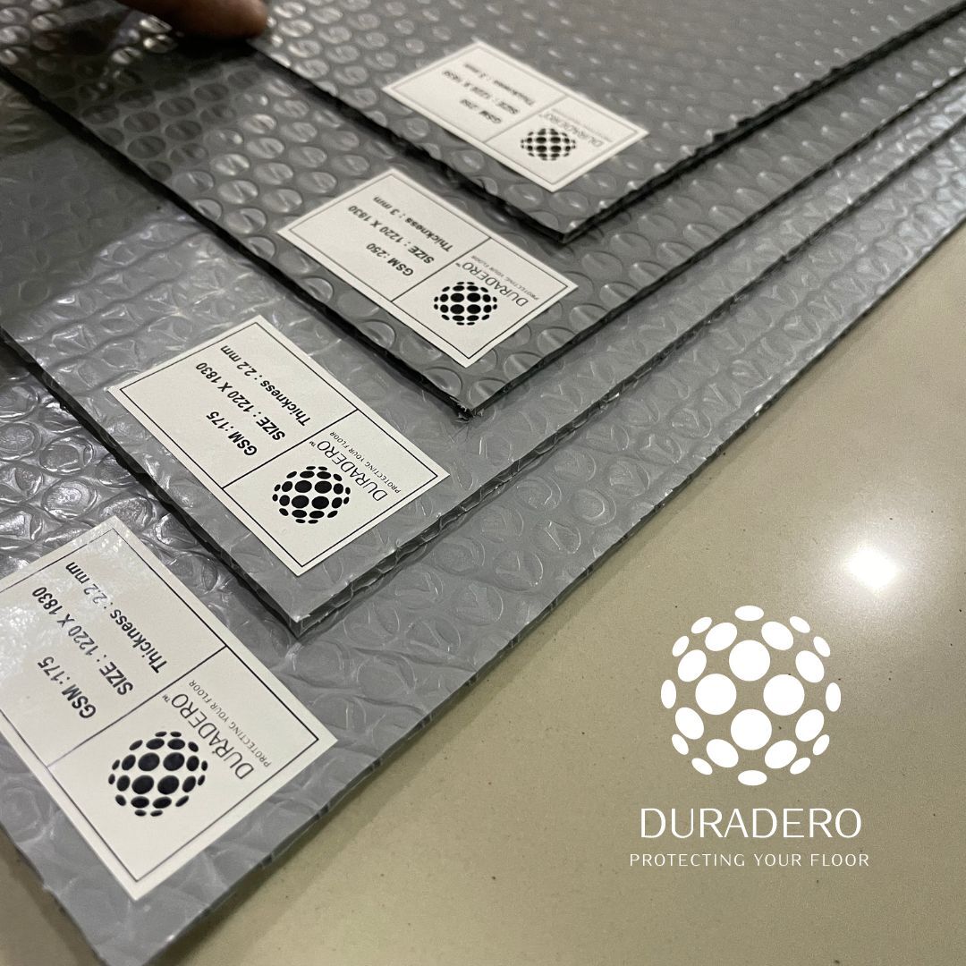 Duradero Floor Protection Sheet - 250 Gsm, 6' X 4' Smooth Polypropylene Material For Effective Floor Safety