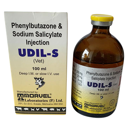 Phenylbutazone And Sodium Salicylate Injection - 100ml Liquid Formulation | Veterinary Raw Materials, Room Temperature Storage