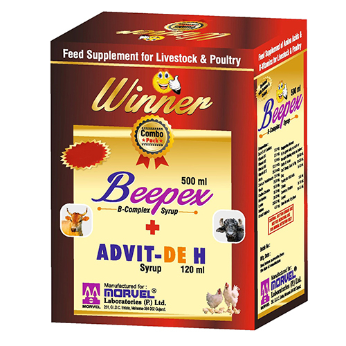 500ml Beepex B-complex Plus 120ml Advit-de H Syrup Ingredients: Chemicals