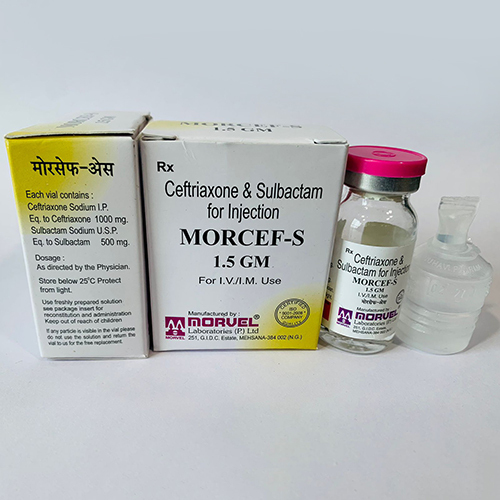 1.5g Ceftriaxone And Sulbactam For Injection By Morvel Laboratories Pvt. Ltd.
