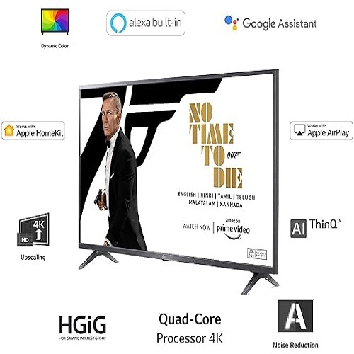Lg 70up7500ptz - 70 Inches 4k Ultra Hd Led Tv | Smart Features With Webos, Ai Thinq, Voice Assistants, Unlimited Ott Support
