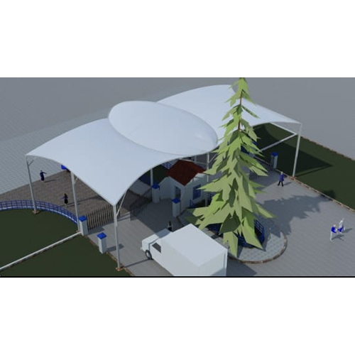 Outdoor Gazebo Structure - Steel Roof, Glazed Tile Walls, PVC Sliding Windows | Durable Concrete Floor, Insulated Sandwich Panel, Weather-Resistant Design