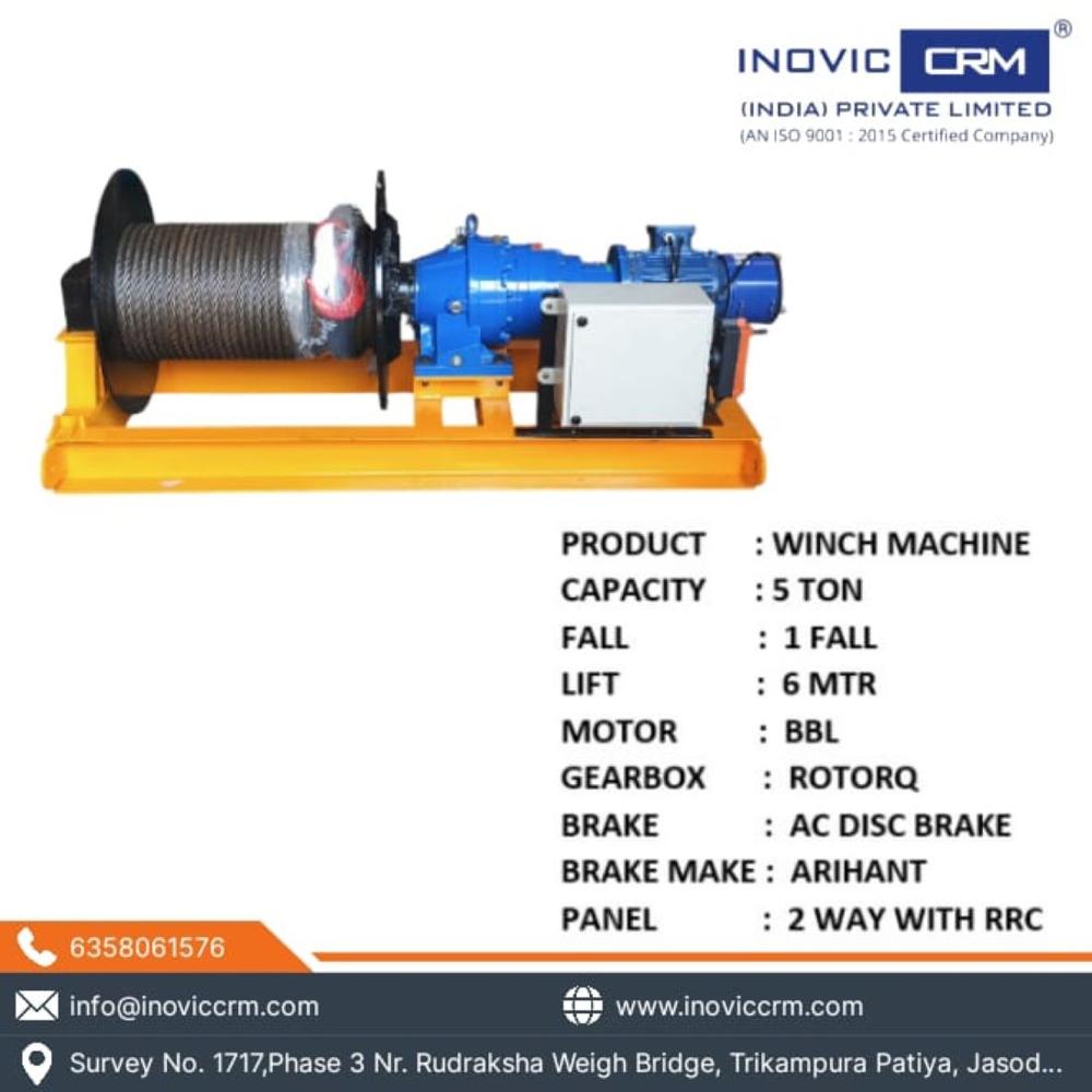 Electrical Winch Machine - Capacity: 1 To 10 Ton/day