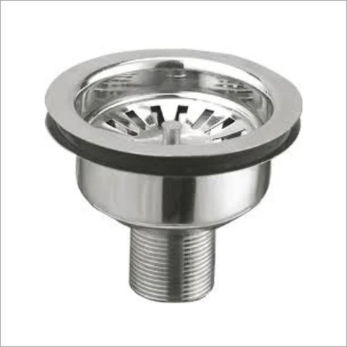 Ss Sink Coupling - High-Grade Steel & Plastic, Silver Round Design with Glossy Finish, Corrosion-Resistant and Easy to Clean