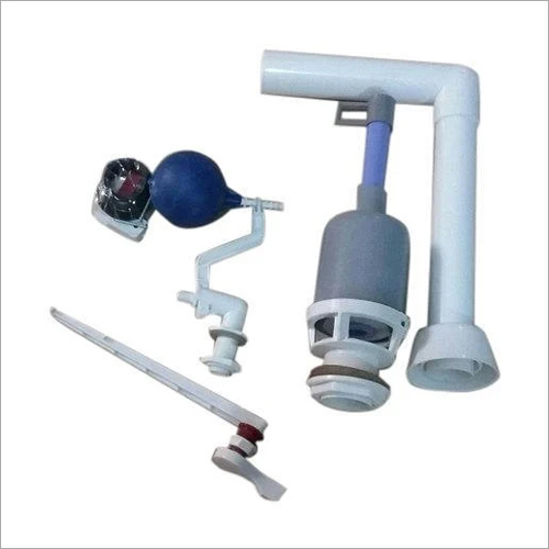 Flush Tank Fittings - Plastic Material, White Color | Easy Installation for Plastic Flush Tank Assembly