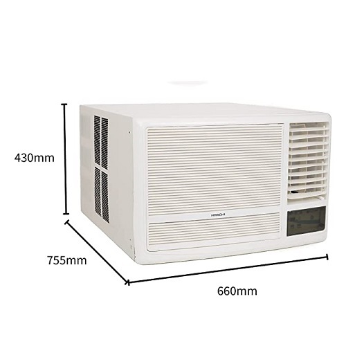 Hitachi Window Ac - 1.5tr Capacity, Eco-friendly Copper Condenser Coil, 3 Star Energy Rated | Auto Mode, Super Silent Operation, Lcd Remote Control, 1 Year Comprehensive Warranty