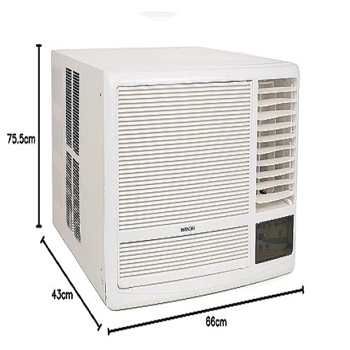 Hitachi Window Ac - 1.5 Ton Capacity, 3-star Energy Rating | Copper Condenser, Eco-friendly Gas, 43 Quality Tests, Lcd Remote Control, Fixed Speed Compressor