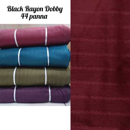 ब्लैक रेयॉन डॉबी फैब्रिक