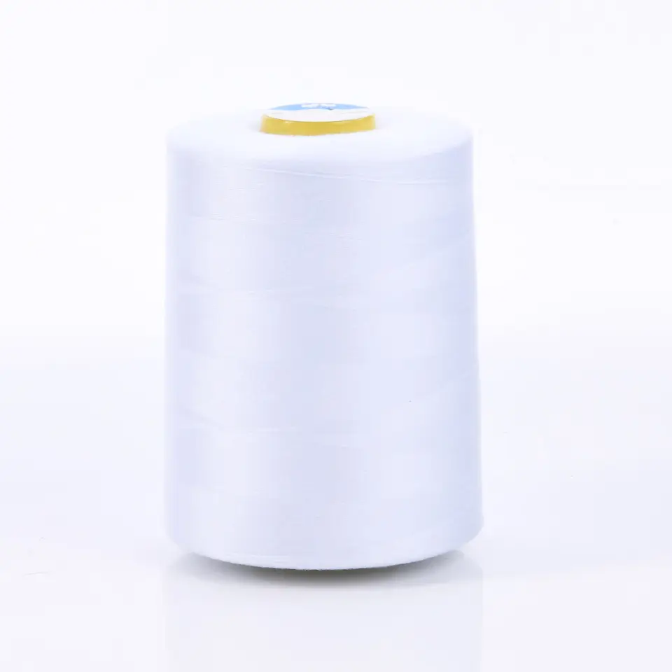 Sewing Thread 100% Spun Polyester Sewing Thread 10000y White Sewing Thread - Attributes: Low Shrinkage
