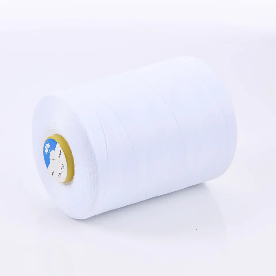 Sewing Thread 100% Spun Polyester Sewing Thread 10000y White Sewing Thread - Attributes: Low Shrinkage