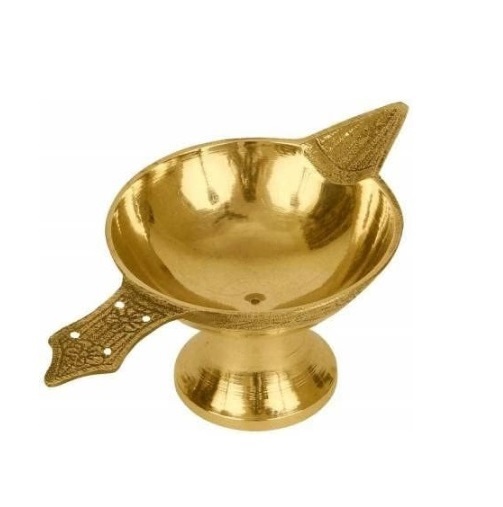 Brass Devdas Diya - Premium Brass Customizable Dimensions Elegant Gold Finish | Sturdy Lightweight Rust Proof Easy To Clean Handcrafted Artisan Design