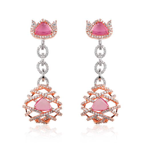 Diamond Glad Earring - 14K White Gold, 0.15 ct Natural VS1 G-H Diamonds, Stud, Push Back Closure