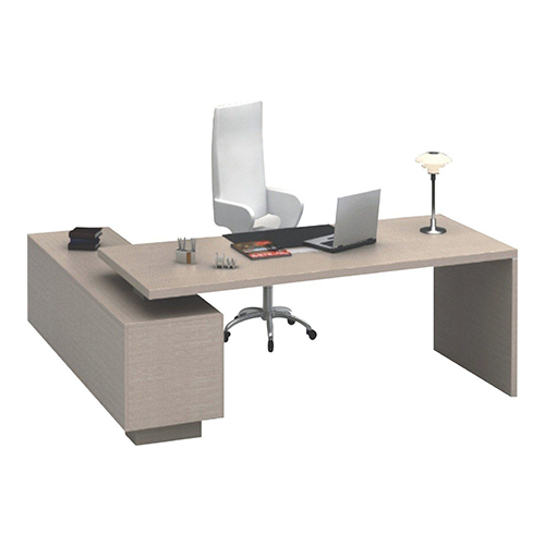 Easy To Clean Single Seating Dark Brown Office Executive Table