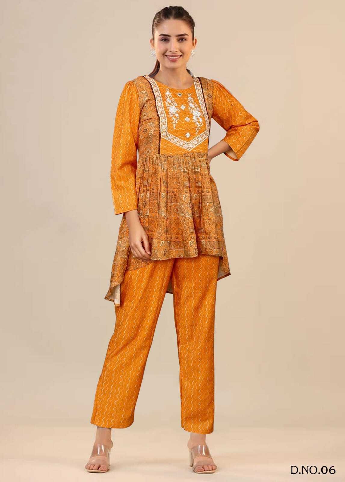 Girls Western Wear Coat Set - Cotton Muslin With Original Mirror Work, Sizes M, L, Xl, Xxl | Non-toxic, Washable, All-season Ethnic Print Design